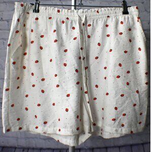 NWT Vero Moda VModette High-Waisted Shorts – Snow White/Strawberry – Size XL & S